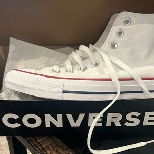 Brand new white All-Star high top converse shoes